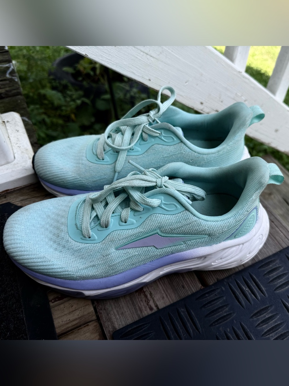 Avia Mint Teal Women's Athletic Sneakers with Lavender Trim